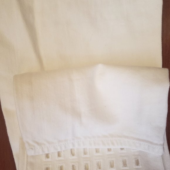 J Brand White Aidan Eyelet Boyfriend Cut Jeans Sz 27 - Picture 11 of 11
